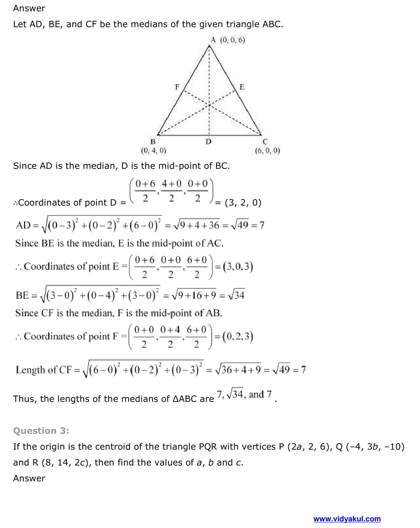 CBSE Class 12 Maths Chapter Three Dimensional Geometry Formula